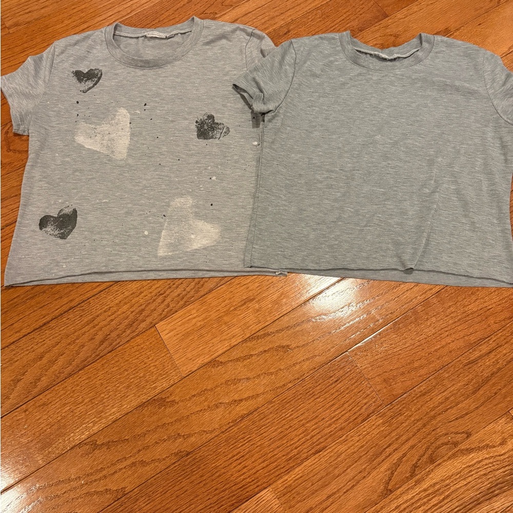 Charming Gray Heart Print Kids' T-Shirt